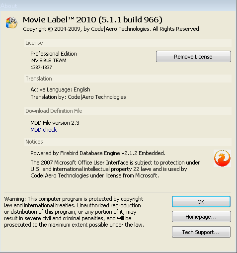 Movie Label 2010 v5.1.1 build 966