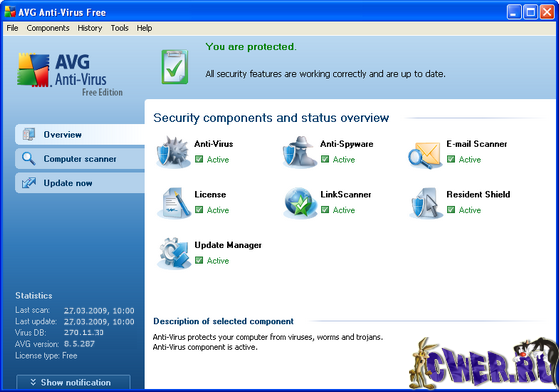 AVG Anti-Virus Free Edition 8.5.287 Build 1483