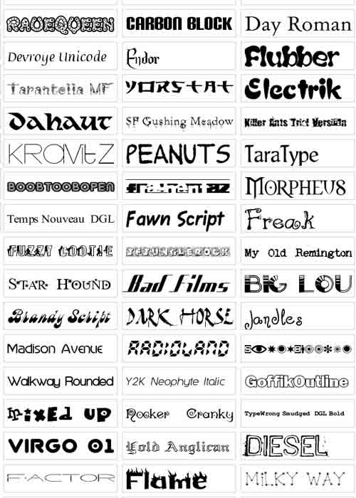 Popular  Internet  Fonts