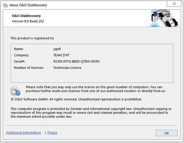 O&O DiskRecovery Tech Edition