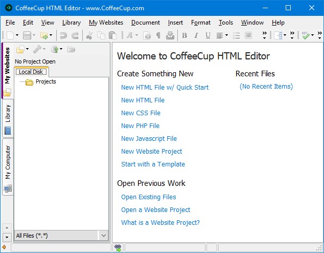 CoffeeCup HTML Editor