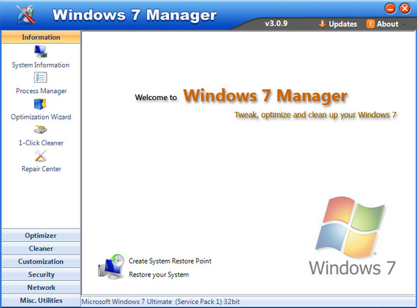 Windows 7 Manager