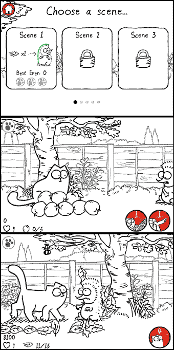 Simon's Cat in Cat Chat screen