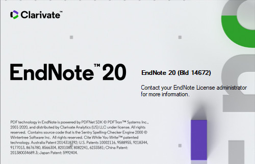 EndNote 20 Build 14672