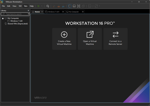 VMware Workstation Pro 16.1.0 Build 117198959