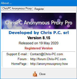 ChrisPC Anonymous Proxy Pro 8.15