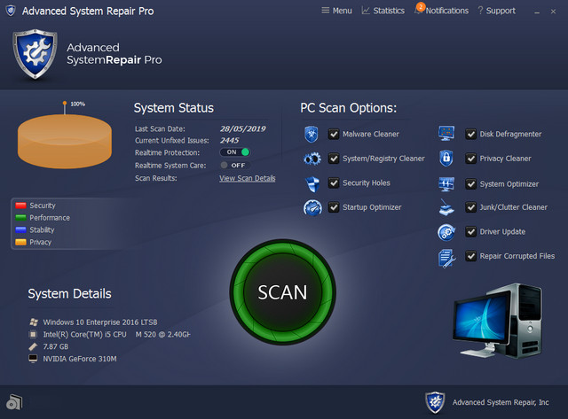 Advanced System Repair Pro 1.8.2.2