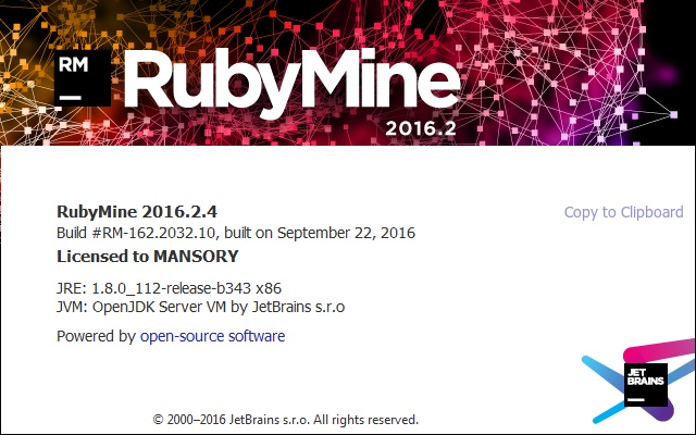 JetBrains RubyMine 2016.2.4