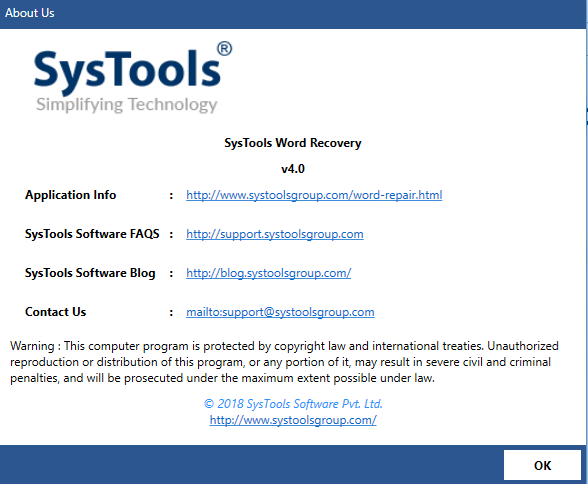 SysTools Word Recovery