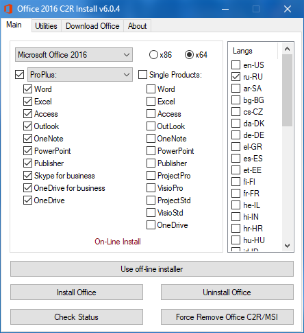 Microsoft Office 2013-2016 C2R Install by Ratiborus