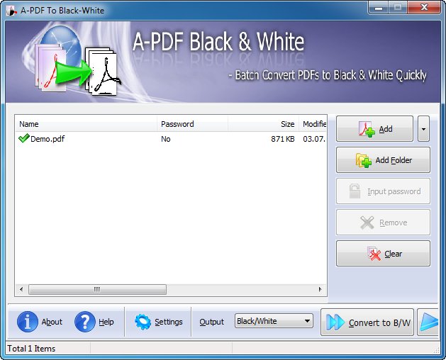 A-PDF To Black/White 3.1.1