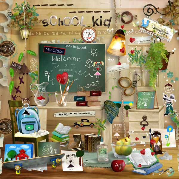 Scrap kit School Kid