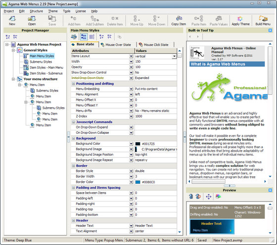 Agama Web Menus 2.19