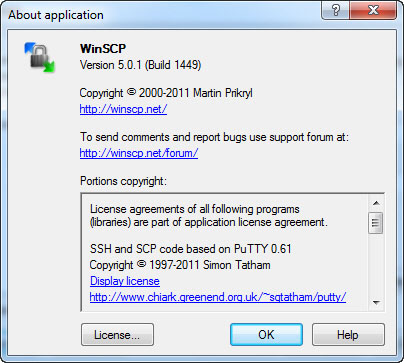 WinSCP ver 5.0.1 beta