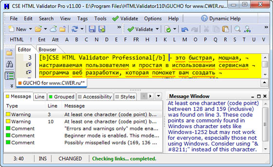 CSE HTML Validator Professional 11